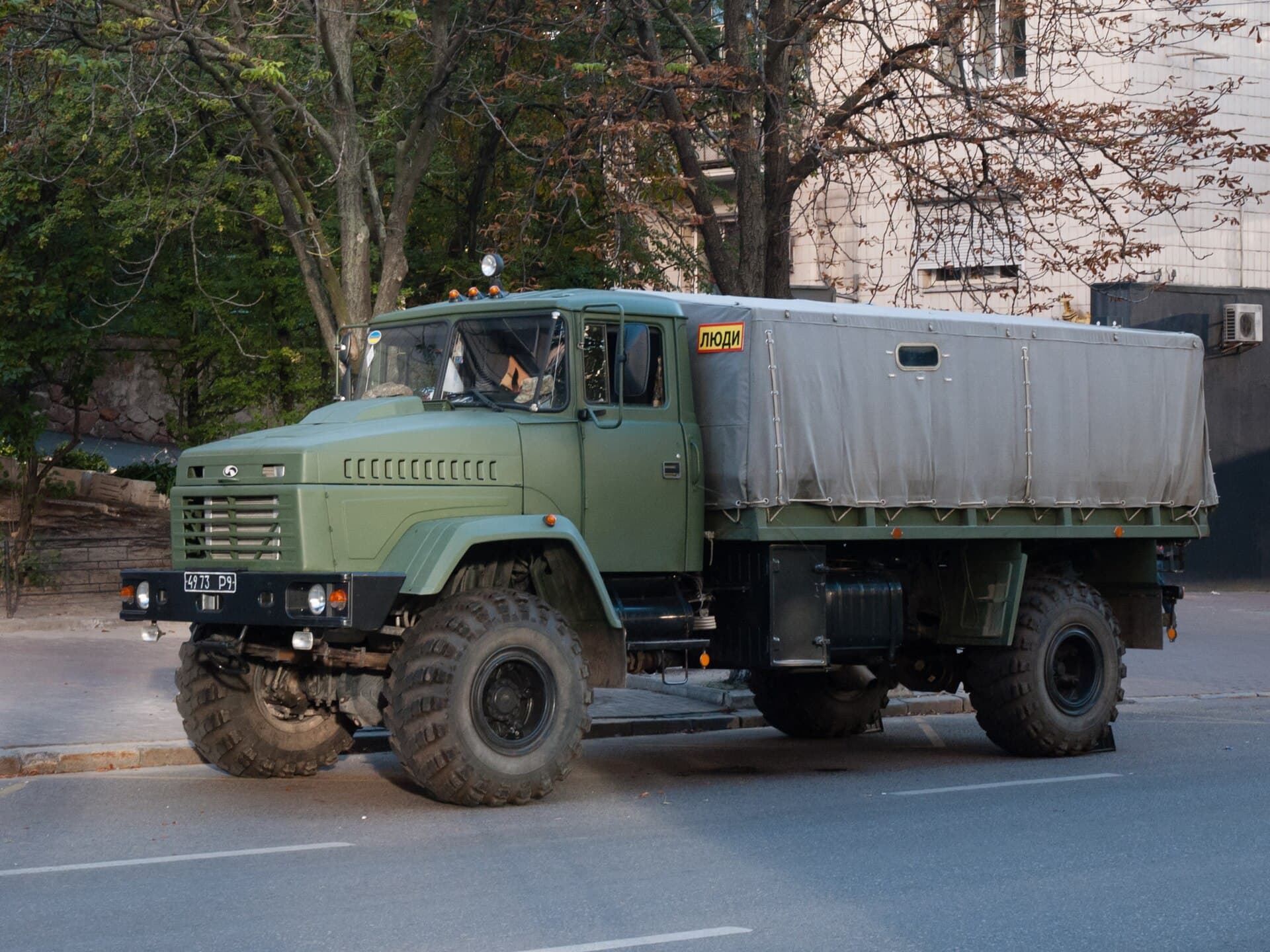 KrAZ-5233 truck, rehearsal for the Independence Day military parade in Kyiv, 2018